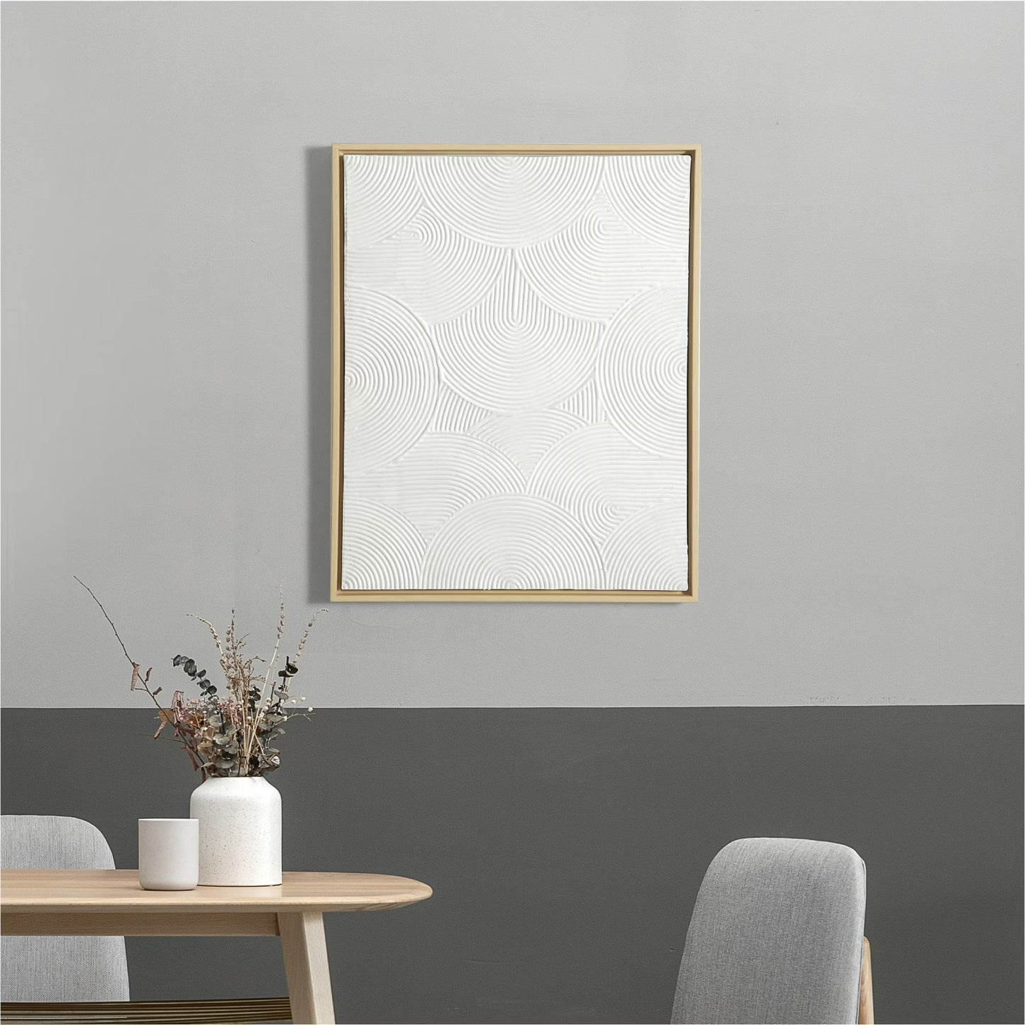 Neutral Textured Arch Framed Wall Art – 16″ × 20″