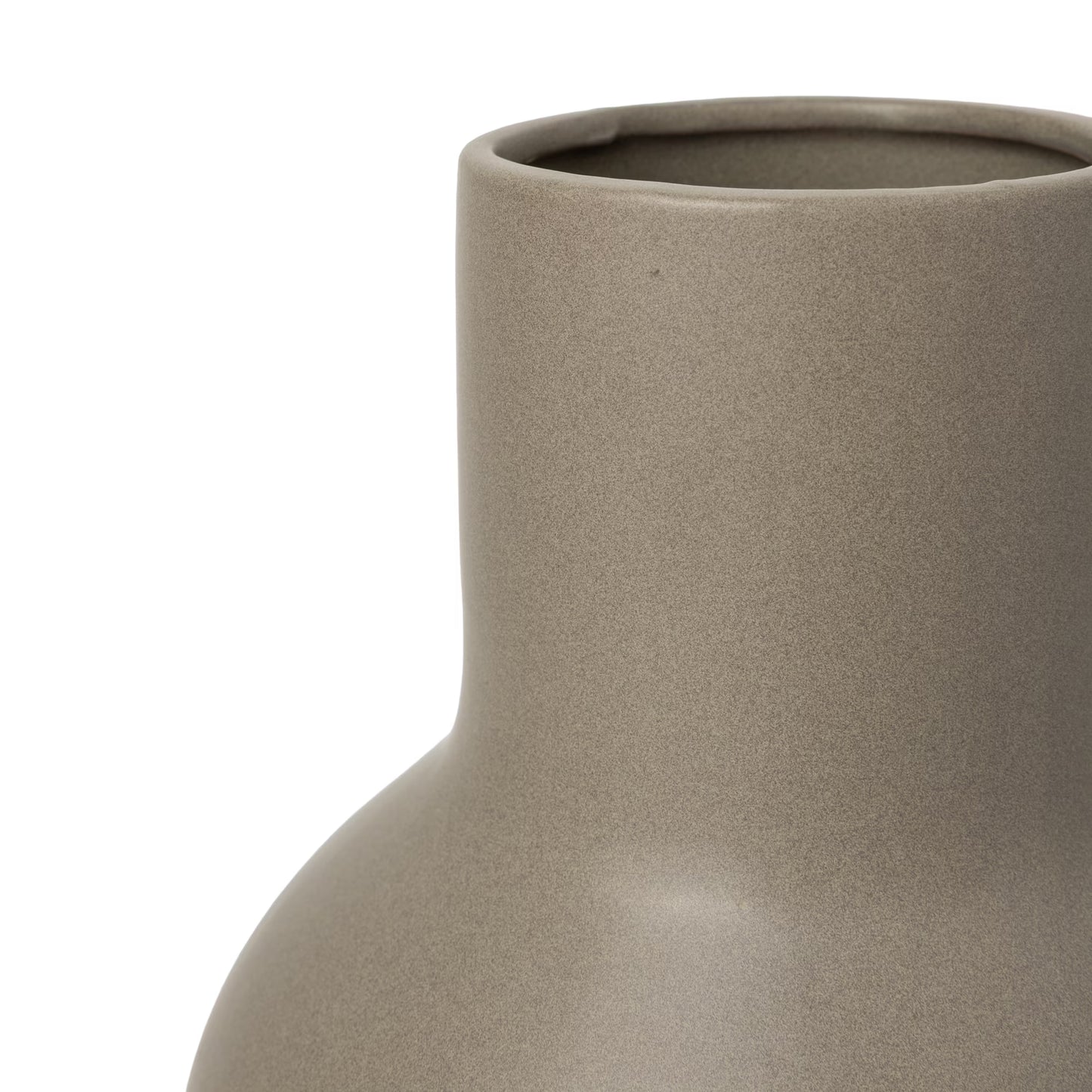 Modern Gray Ceramic Curve Vase – 10 Inch
