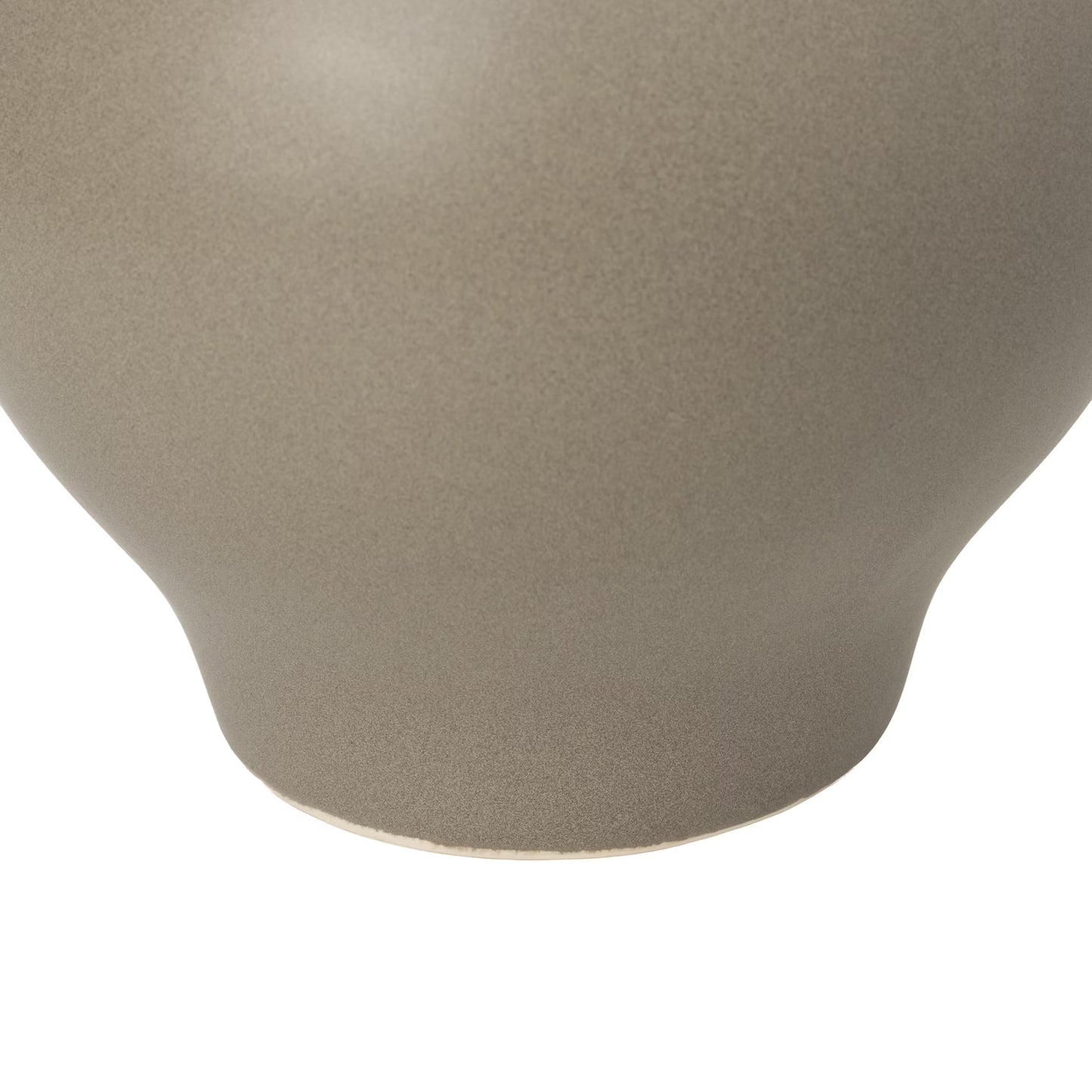 Modern Gray Ceramic Curve Vase – 10 Inch
